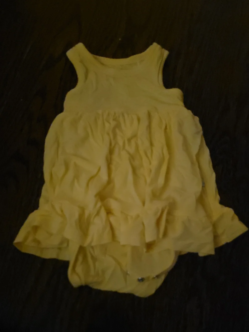 Posh Peanut Yellow Ruffle Tank Dress